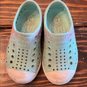 Native Kids Water Shoes in Light Teal